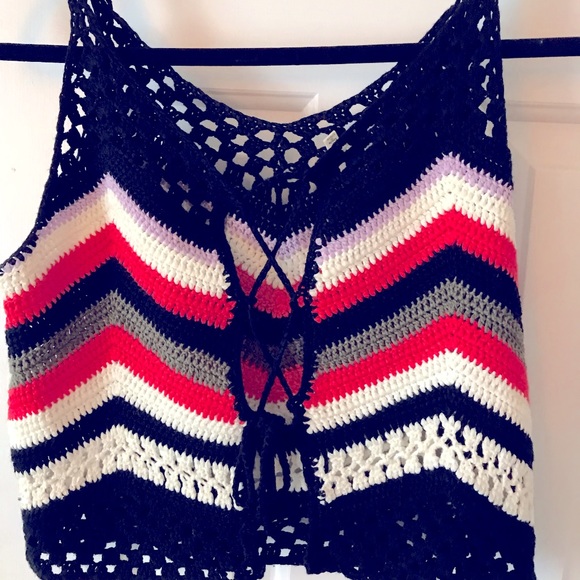 Up for grabs is a cute crochet top size small🦋 - Picture 2 of 4